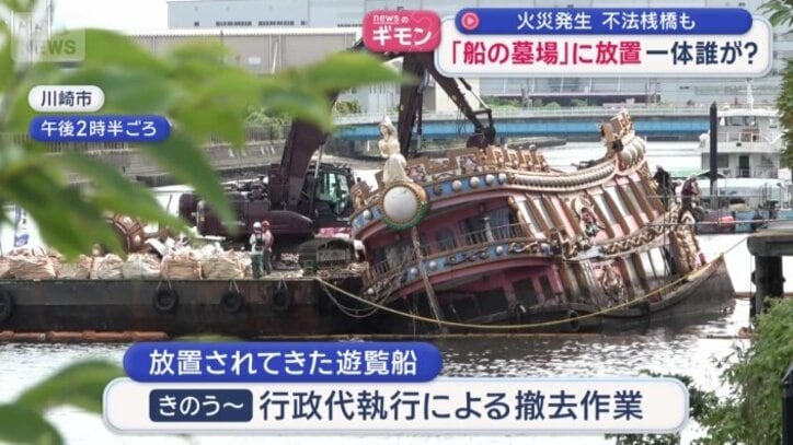 行政代執行による撤去作業