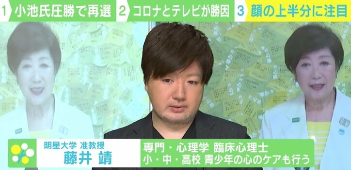 「コロナとテレビがある限り負けない」都知事選、小池氏圧勝の要因は“顔の上半分”にあり？ 臨床心理士が分析