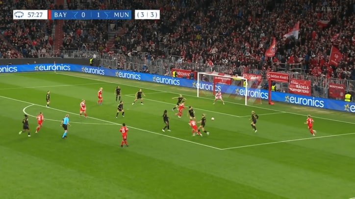 上手く裏のスペースを突いた谷川萌々子