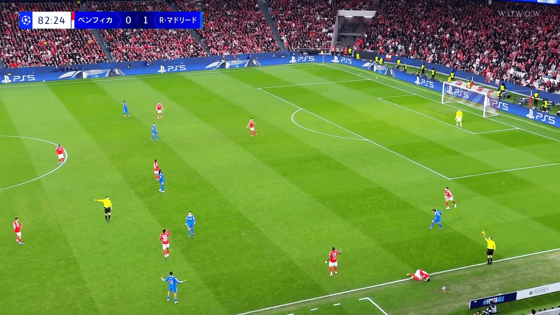 副審のフラッグが上がってファウルにはなったが…