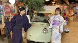 下野紘＆内田真礼が浴衣でレトロスポットを散策！豪華賞品目指し運試しチャレンジも…『声優と夜あそび』