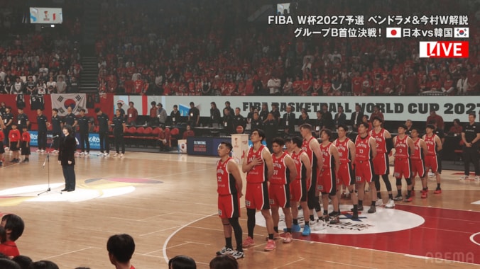 渡邊雄太はインスタに国歌独唱シーンの写真も投稿