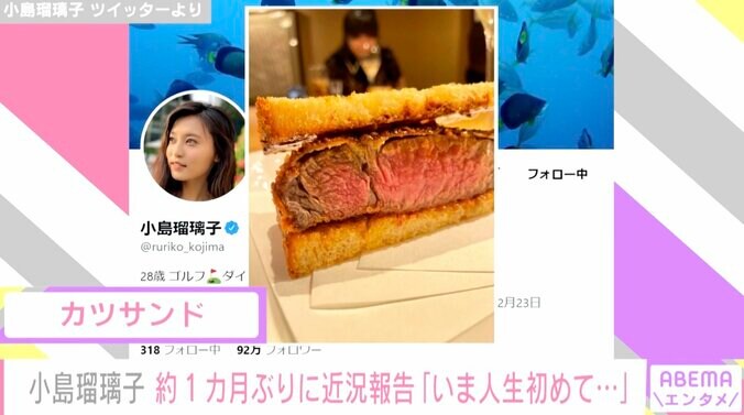 小島瑠璃子、約1ヶ月ぶりに近況報告「いま人生初めてファスティングしてます」 2枚目