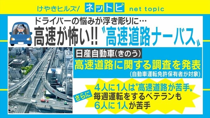 「4人に1人がは高速道路が苦手」 日産自動車が高速道路に関する調査を発表 1枚目