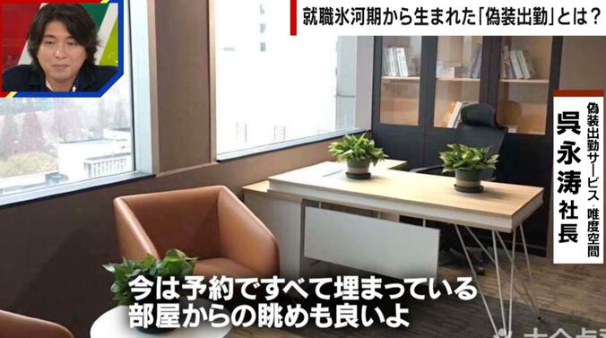 「偽装出勤」レンタルできる社長室の様子