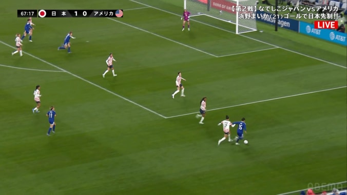 「世界クラスだ」なでしこ藤野あおば、“絶品ドリブル”で米国スターを翻弄！「ロッドマンも止められない」「上げ切れるの流石」 4枚目