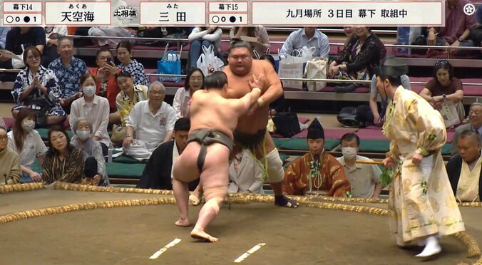 復活の24歳“逸材力士”に衝撃「体幹すごい」 体重差約40kg覆す圧巻の取組「豪快に吹っ飛んだ」称賛と驚きの声 2枚目