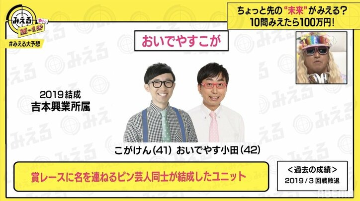 おいでやすこがが「M-1」ダークホース！？東野幸治「見ている人も見やすい。一番ウケたという話も」