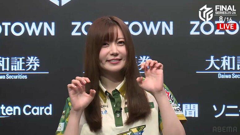 キャプテンが演じきった“りお・カーニバル”東城りお、親番で3連続一発＆特大トップチームはデイリーダブルで初Vへ首位ターン「最後まで駆け抜けたい」／麻雀・Mリーグ