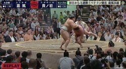 幕内最年長・嘉風、今場所は元気もりもり！　貴ノ岩を一気の押し出しで4連勝