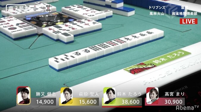 鈴木たろうの“神の導き”チームは10月8日以来の首位浮上／麻雀・大和証券Mリーグ 2枚目