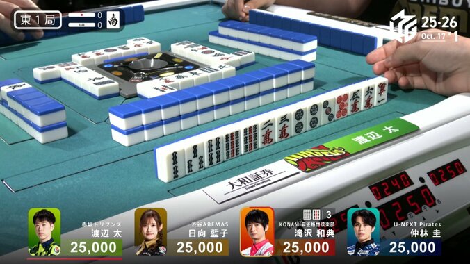 危険を察知！渡辺太の放銃回避