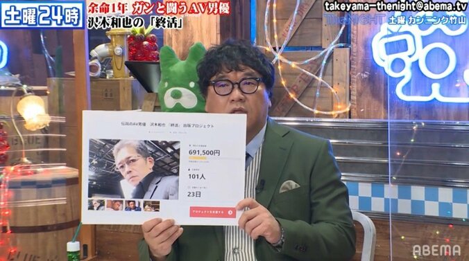 「終活」を宣言したセクシービデオ俳優の沢木和也が自身が出版する書籍について語る 1枚目