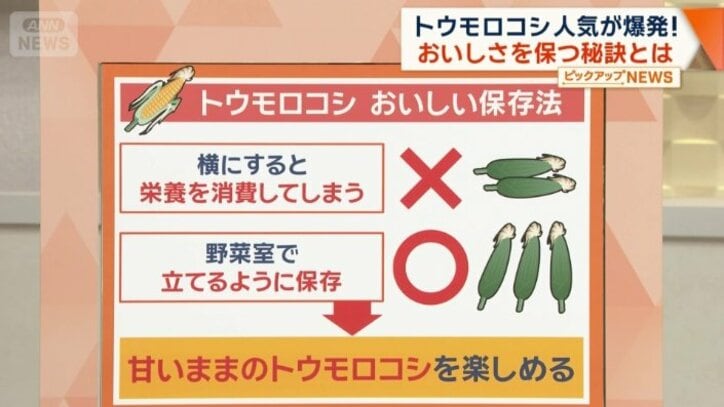 トウモロコシおいしさ保存法