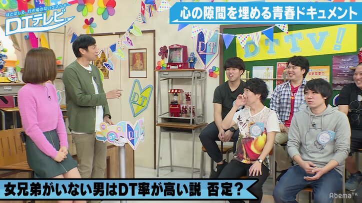 もしも女性に突然「キスして」と言われたら!?　DTたちの奇行に、徳井「これがDTなんですよ！」（AbemaTV）