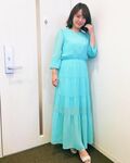 磯山さやか、水色のワンピース姿のオフショットに“可愛い”の声が相次ぐ