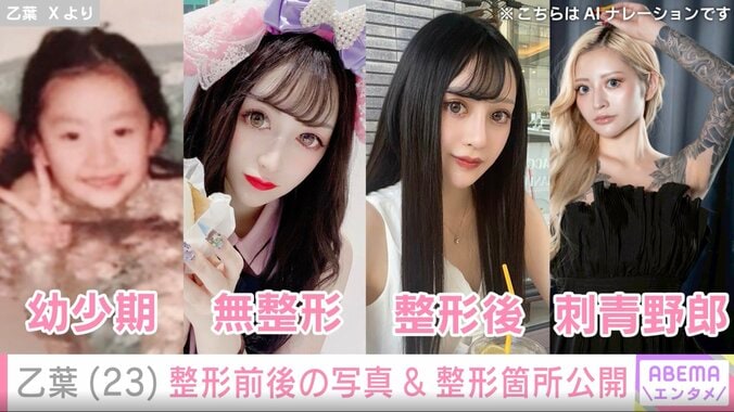 “ラヴ上等”出演が話題・乙葉（23）、整形前後の姿＆整形箇所を公開「化粧って武装したら可愛くなれた気になってた」 3枚目