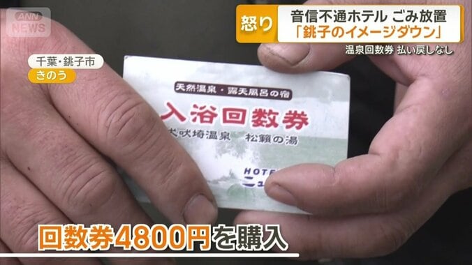 4800円で6回分を購入した入浴回数券