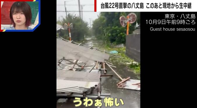八丈島、台風被害の様子