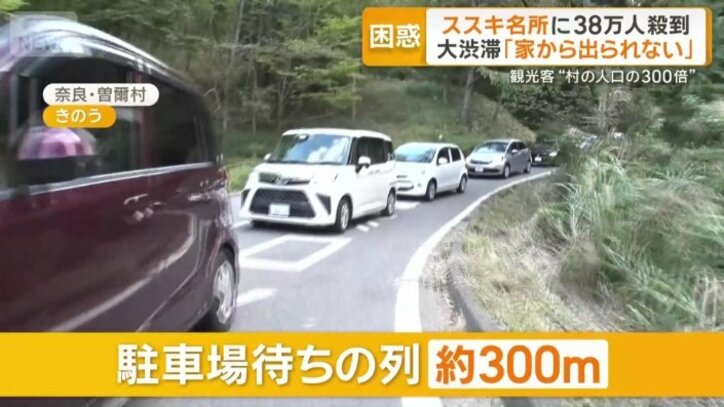 駐車場待ちの列約300メートル