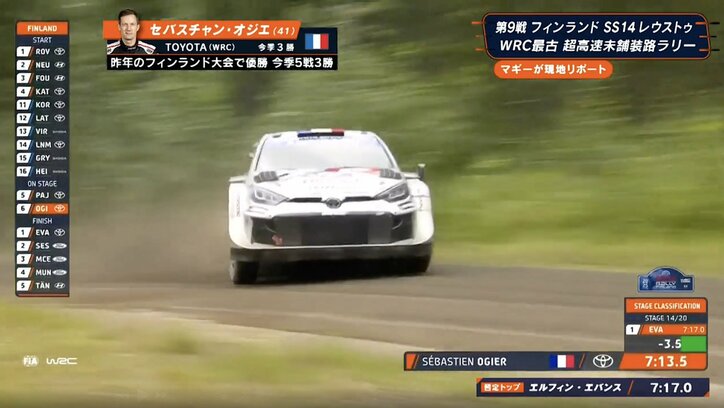 【写真・画像】世界ラリーで木に衝突も“平然と”バック→コース復帰 「大丈夫だったことに驚いている」ドライバーも「強い衝撃」に愕然　1枚目