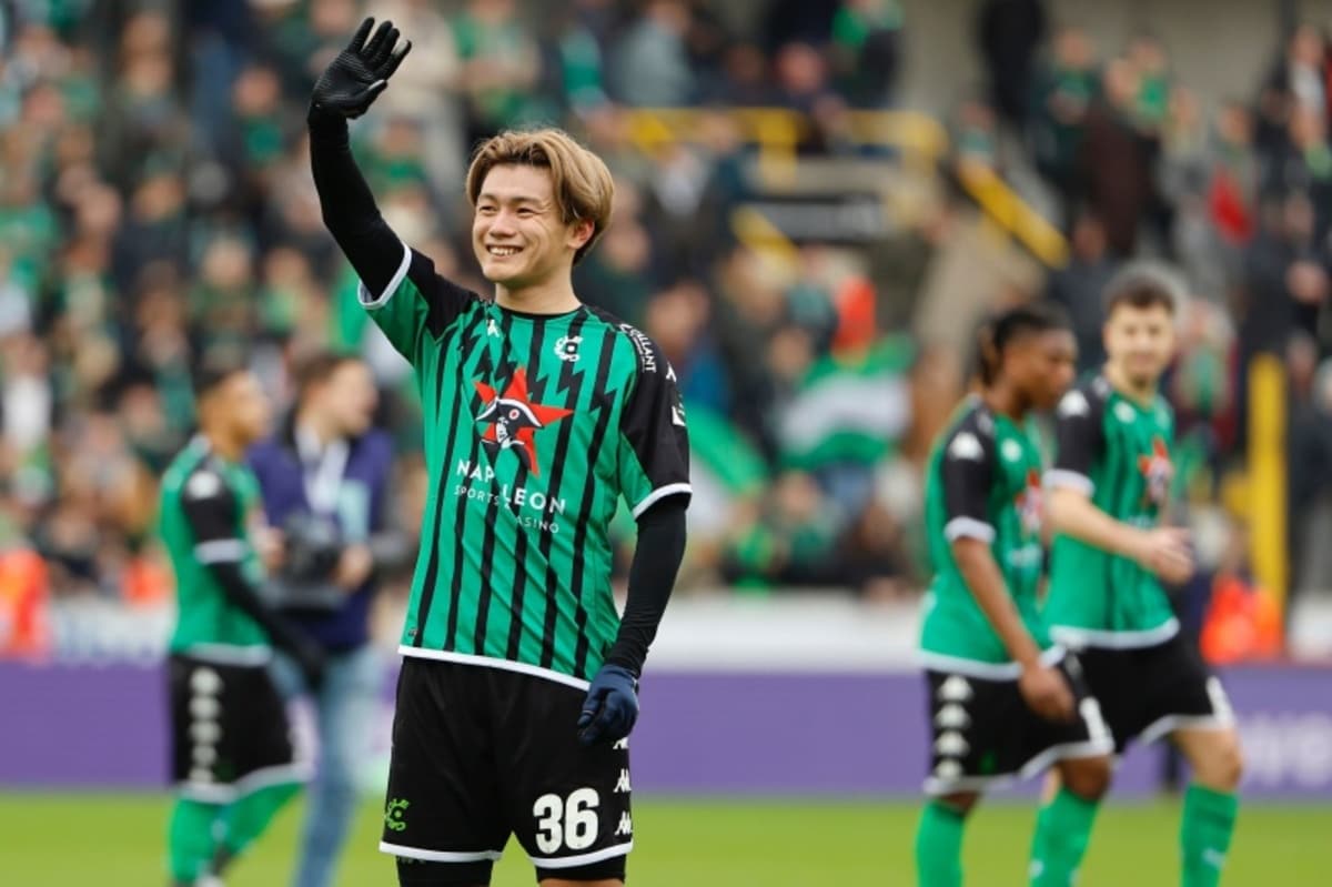 サークル・ブルッヘ　上田綺世　ユニフォーム　M　Kappa　カッパ　グリーン サークル・ブルッヘ 上田綺世 ユニフォーム M Kappa カッパ グリーン