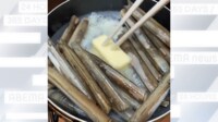 マテ貝をバター焼きにして焼酎ハイボールでキメる