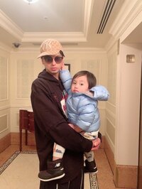 川崎希『おちびーぬのコート♡』