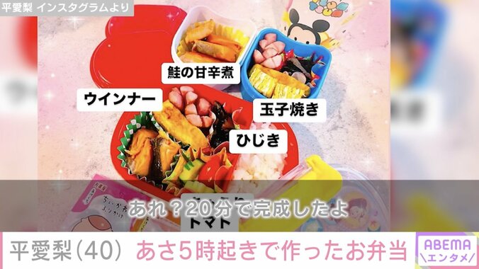 【写真・画像】4児の母・平愛梨（49）、あさ5時起きで育児に奮闘しながら20分でお弁当作り　2枚目
