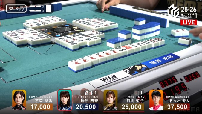 2試合連発！瑞原明奈の“裏3”