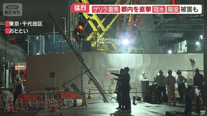 斜めに傾いた信号機