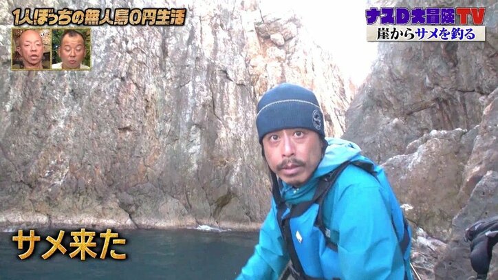 ナスD対サメの直接対決！ モリで一突き、海中からの捕獲を宣言「サメを迎えに行きます」