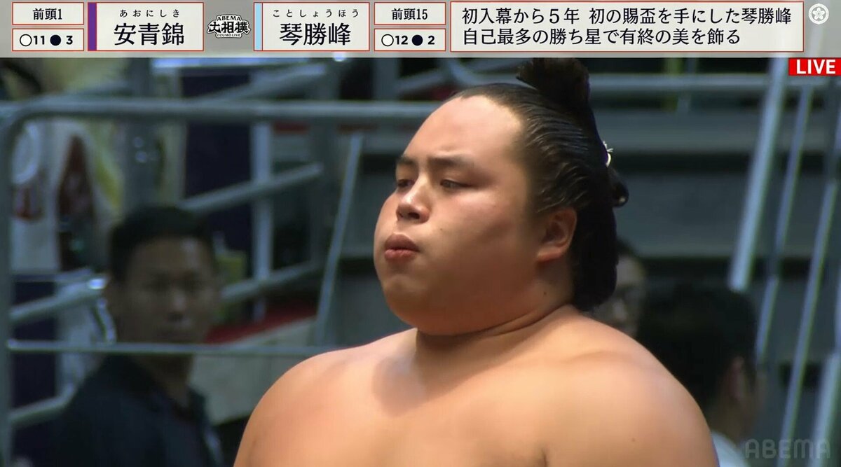 琴勝峰が初優勝！ 本割でウクライナ出身の安青錦を撃破 名古屋「IG