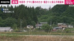 秋田市 クマに襲われたか 畑近くに身元不明遺体