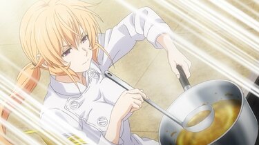 アニメ「食戟のソーマ 神ノ皿」第11話、えりな（声優・金元寿子）の 