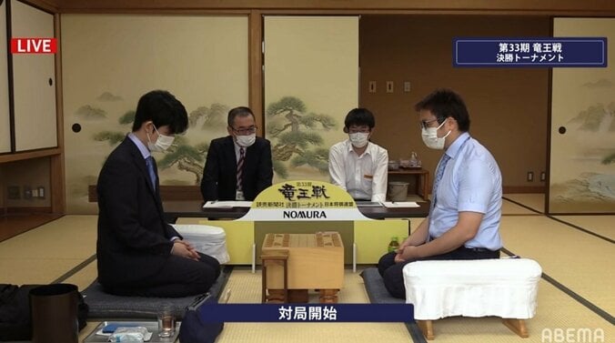 藤井聡太棋聖、竜王挑戦へ本戦スタート 丸山忠久九段と対局開始／竜王戦・決勝T 1枚目