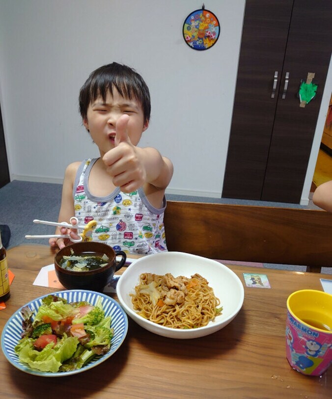  山田花子、次男のリクエストで作った夕食「完食してくれたよ！」  1枚目
