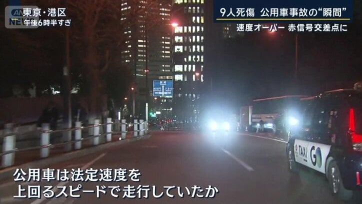 法定速度を上回るスピードで走行