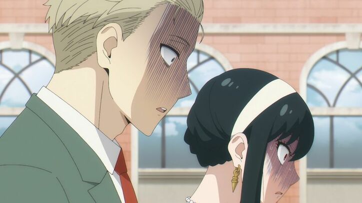 アニメ「スパイファミリー」ヨル、ロイド場面カット