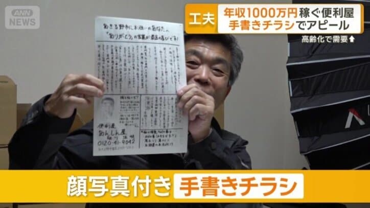 手書きのチラシ