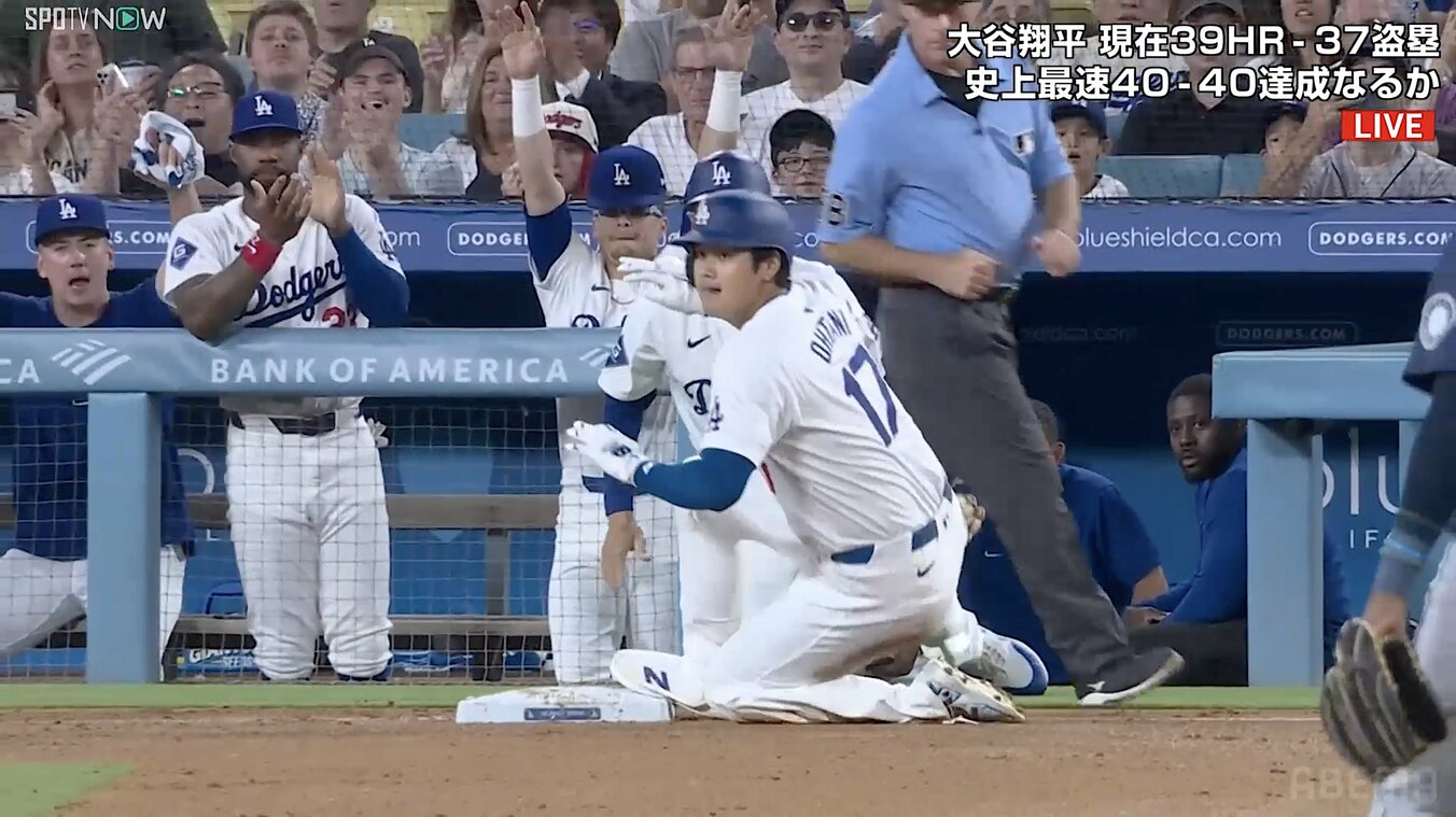 【写真・画像】大谷翔平、177キロ“爆速”スリーベースで今季300塁打到達 一瞬で三塁陥れる快速に「あれで行く!」ファン驚愕 1枚目 ...