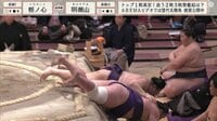 【映像】土俵下に転落する両力士