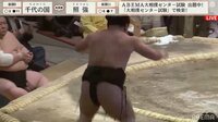 【映像】転落しジャンプして土俵上に戻る力士