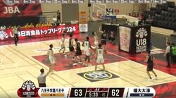 福大大濠・湧川、チーム最多24得点を記録　福大大濠、八王子学園との接戦制す【U18日清食品トップリーグ2024】