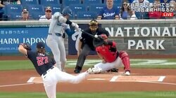 「直撃したら死ぬぞ」大谷翔平“いきなり爆速”ツーベースにファン驚愕　打球速度は186キロ「まさに快音」球場切り裂く打球音にも衝撃