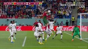 ロナウドの驚異的なジャンプ 最高到達点がゴールよりも上の超高角度ヘディングに騒然「同じ人間とは思えない跳躍力」