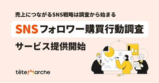 『SNSフォロワー購買行動調査』サービスの提供開始 ビジネスにおけるSNSの効果を可視化 【テテマーチ】