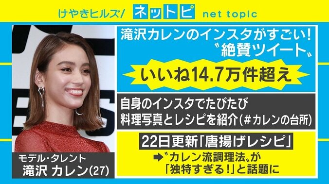 滝沢カレンの「独特すぎる」唐揚げレシピが話題 「天才」「なぜかわかりやすい」 1枚目