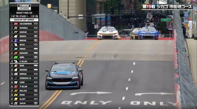 レーススタート時はフォード・マスタングだった