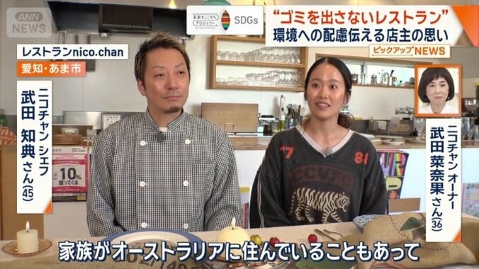 知典さん（左）　菜奈果さん（右）